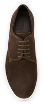 Thumbnail for your product : Giorgio Armani Perforated Suede Rubber-Sole Derby Shoe, Brown