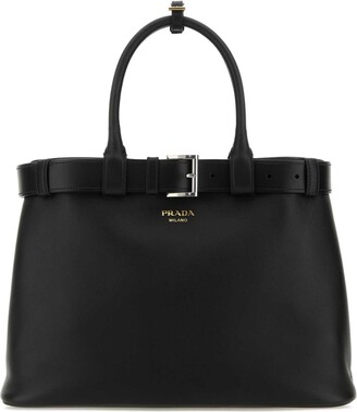 トートバッグ PRADA Black Leather Medium Handbag Prada Black Leather Handbag - ShopStyle Tote Bags