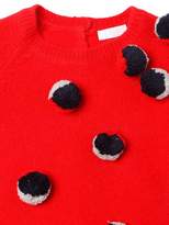 Thumbnail for your product : Il Gufo Pompoms Wool Knit Sweater