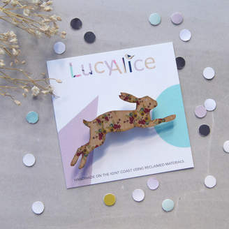 Lucy Alice Designs Floral Hare Brooch