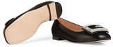 Thumbnail for your product : Gucci Leather ballet flat with crystal G