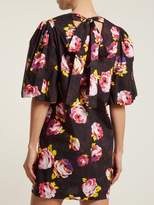 Thumbnail for your product : MSGM Floral Print Cotton Dress - Womens - Black Multi