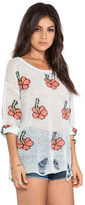 Thumbnail for your product : Wildfox Couture Lenon Tangerine Hibiscus Pullover