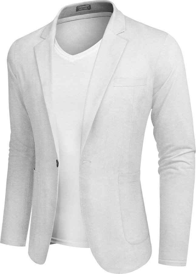 COOFANDY Men's Casual Sport Coat Slim Fit Lightweight Linen Blazer ...