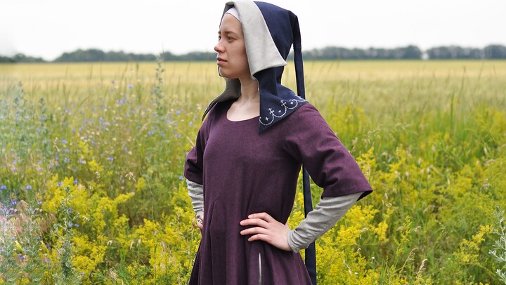 Etsy Medieval Hood Ladies Open Middle Age Chaperone Gugel Viking Woolen Historical Hat 13Th - 15Th Century Hood