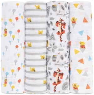 aden by aden + anais Baby Boys & Girls 4-Pk. Winnie the Pooh Cotton Swaddle Blankets