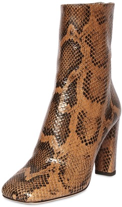 Paris Texas 95mm Snake Print Leather Ankle Boots