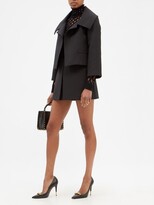 Thumbnail for your product : Valentino Crepe Couture Knife-pleat Wool-blend Skort - Black
