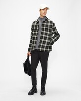 Thumbnail for your product : Ted Baker Checked Wool Wadded Shacket