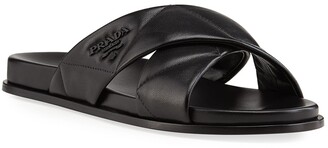 Prada Flat Sandals | Shop the world's largest collection of fashion |  ShopStyle