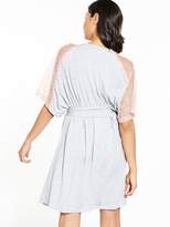 Thumbnail for your product : Very Lace Trim Kimono Robe - Grey