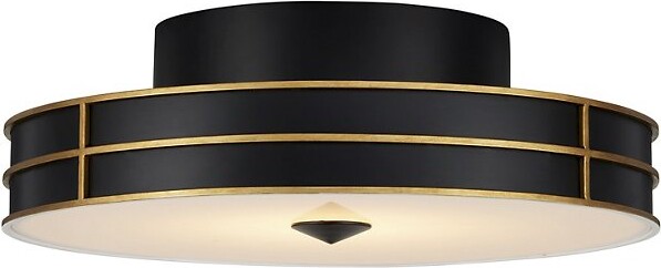 Currey & Company Fielding LED Flushmount Light in Black