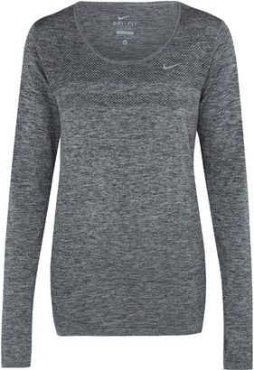 Nike Black Dri-FIT Knit Long Sleeve Running Top