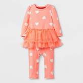 Thumbnail for your product : Cat & Jack Baby Girls' Heart All Over Print Tutu Romper - Cat & JackTM Peach