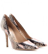 Thumbnail for your product : Ferragamo Susi studded snake-print leather pumps
