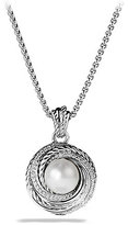 Thumbnail for your product : David Yurman Pearl Crossover Pendant with Diamonds on Chain