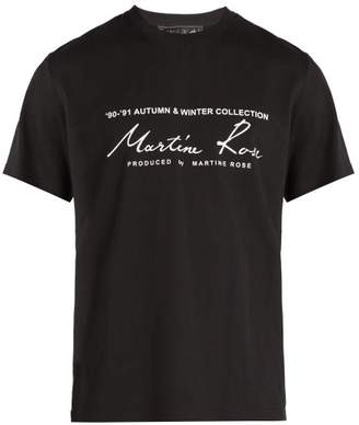 Martine Rose Logo Printed T Shirt - Mens - Black