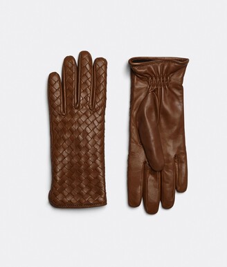 BOTTEGA VENETAボッテガヴェネタTeddy Shearling+Leather手袋 Bottega Veneta Teddy Shearling And Leather Logo Gloves in
