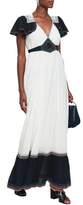 Thumbnail for your product : Talitha Collection Fluted Embroidered Cotton-gauze Maxi Dress