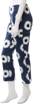 Prada Floral Print Cropped Pants