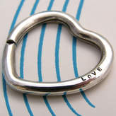 Thumbnail for your product : Soremi Jewellery Personalised Silver Heart Key Ring