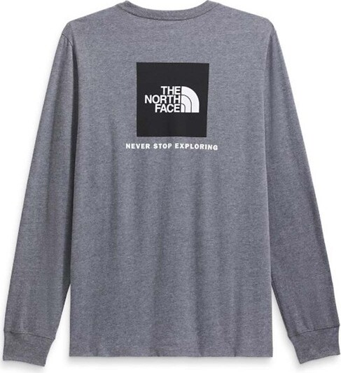 The North Face Men's Box NSE Long Sleeve T-Shirt Medium TNF Mid Grey Heather