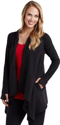 hooded wrap cardigan