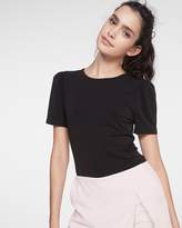 Thumbnail for your product : Express Petite Puffed Short Sleeve Top