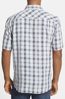 Thumbnail for your product : Quiksilver Waterman Collection 'Shelter Bay' Regular Fit Short Sleeve Plaid Sport Shirt