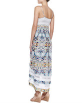 Thumbnail for your product : Twelfth St. By Cynthia Vincent Printed/Lace High-Low Dress