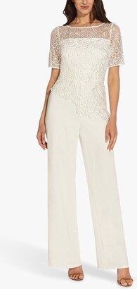 Adrianna Papell Guipure Lace Crepe Jumpsuit