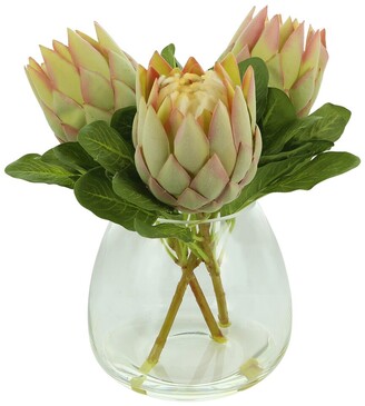 Creative Displays Protea Sprays In Glass Vase With Acrylic Water