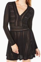 Thumbnail for your product : BCBGMAXAZRIA Striped Mesh Dress