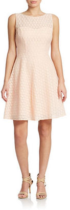Betsey Johnson Circle Lace Illusion Top Dress