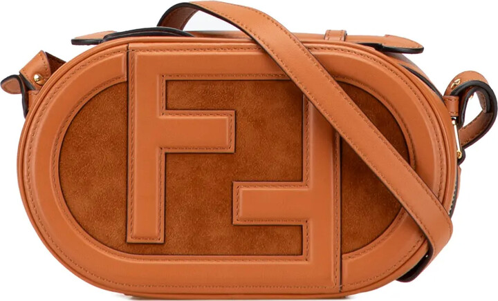 Fendi Pre-Owned 2010-2025 Mini Goatskin Trimmed Suede O Lock Camera Case satchel