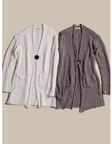 Thumbnail for your product : LABEL+thread Leather Button Cardigan