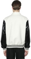 Thumbnail for your product : Calvin Klein Collection Faux Leather & Wool Bomber Jacket