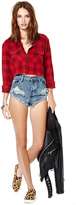 Thumbnail for your product : Nasty Gal After Party Vintage Red Alert Crop Flannel
