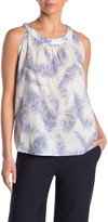 Thumbnail for your product : Amour Vert Leighton Feather Printed Sleeveless Shirt