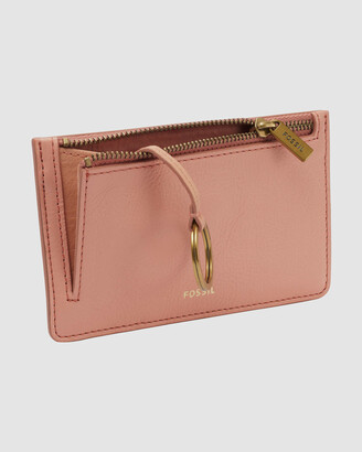 Fossil Women's Card Holders - Logan Pink Card Case - Size One Size at The Iconic
