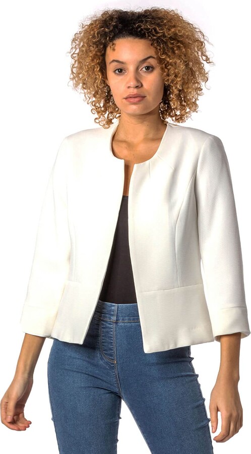 ivory fitted jacket
