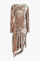 Thumbnail for your product : Preen by Thornton Bregazzi Gladys asymmetric sequined stretch-tulle midi dress
