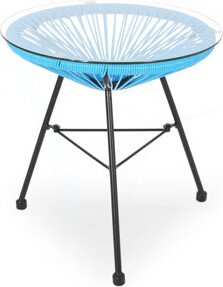 Wrought Studio Charming Rattan Side Table For Stylish Outdoor Spaces Enhancing Your Leisure Time