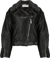 Faux-Leather Biker Jacket 