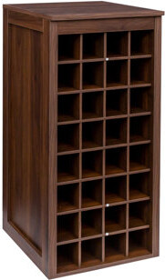 Red Barrel Studio Brown Walnut Color Modular Wine Bar Cabinet Buffet Cabinet