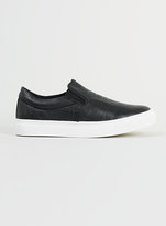 Thumbnail for your product : Topman Tux Black Croc Leather Slip Ons