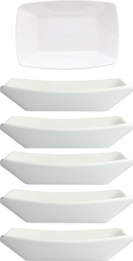 Fortessa Melamine Street Eats Boats Set of 6