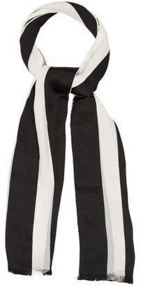 Chanel Silk Striped Scarf