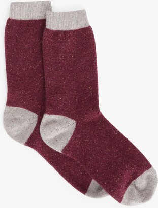John Lewis & Partners Women's Wool Silk Blend Ankle Socks