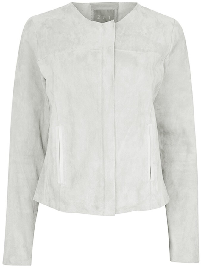 light grey suede jacket